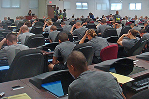 Soldiers in a classroom setting